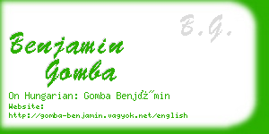 benjamin gomba business card